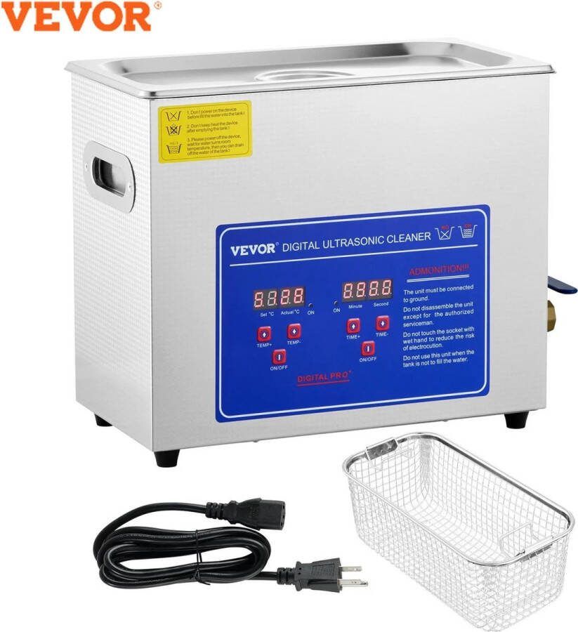 Juwelen reiniger Sonisch Reinigingsapparaat Draagbare Ultrasoonreiniger ultrasoon reiniger 6 Liter