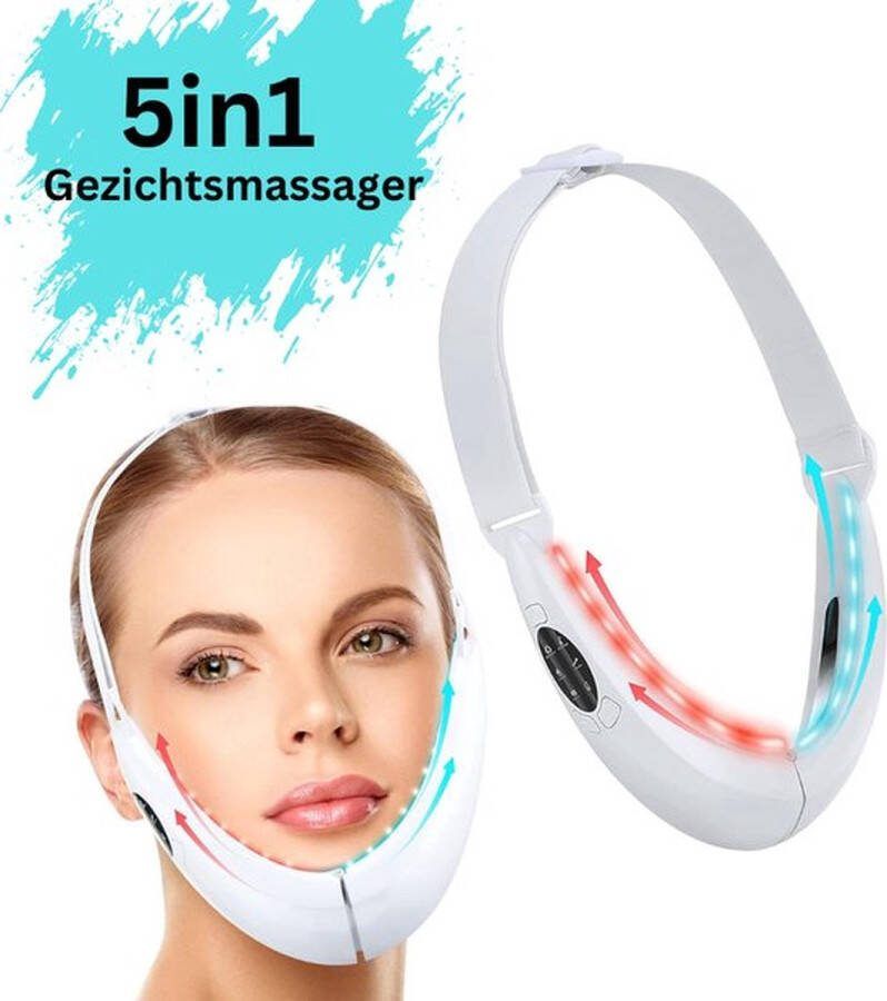 Kaaklijn trainer Gezichtsmassage apparaat Face lift apparaat Gezicht lift apparaat Trillingen EMS Photon Lichttherapie V-Line