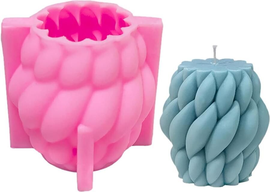 Kaarsvorm siliconen kaarsvorm 3D-kaarsen siliconen vormen kaarsvorm om te gieten zeepvorm voor knutselornamenten fondant geurkaarsen chocolade zeep M