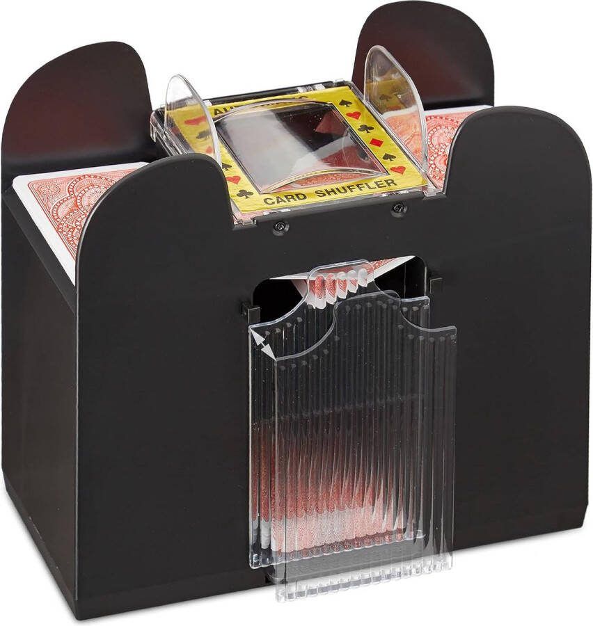 Kaartenschudder 6 decks Schudmachine Kaarten schudder Elektrisch Automatisch Speelkaarten Kaartspellen Kaartenschudmachine