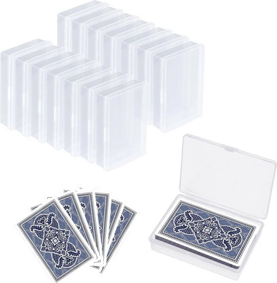 Kaartenvak Box Kleine Opbergdoos voor Speelkaarten Kunststof Kaartenopbergorganizer Verzamelkaartenhoes (15 stuks)