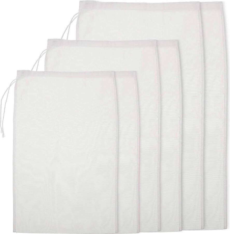 Kaasdoek Passeerdoek Neteldoek Passeerzeef Notenmelkzak Zeefdoek 100 mesh 20*30cm 24*36cm 30*45cm Sojamelk filterzak voor amandelmelk sap kaas en Griekse yoghurt Gemaakt van nylon Herbruikbaar