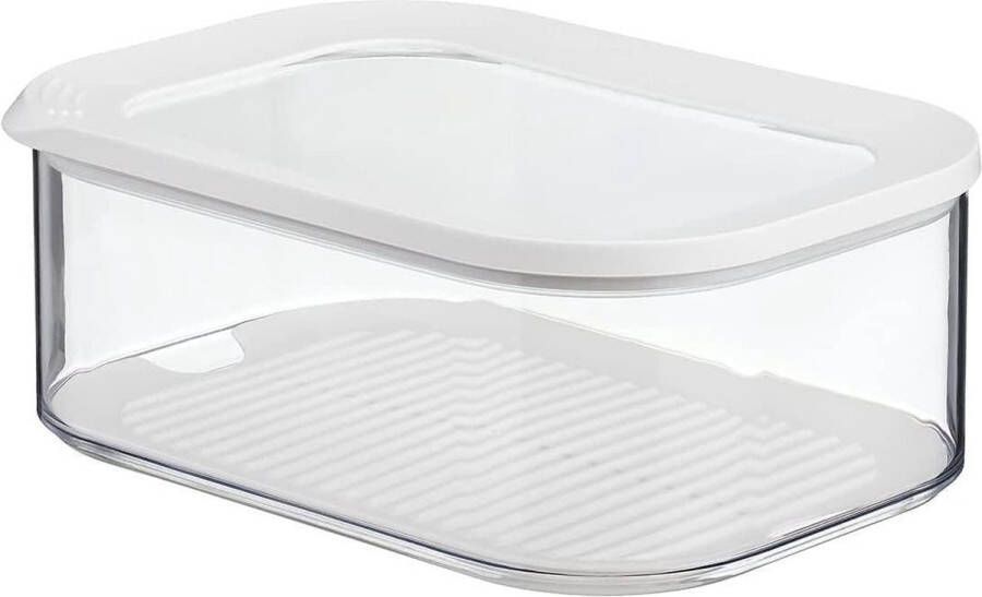 Kaasdoos 2000 ml inhoud voor kaas anticondensinzet vaatwasmachinebestendig wit 224 x 16 x 86 cm kaasstolp