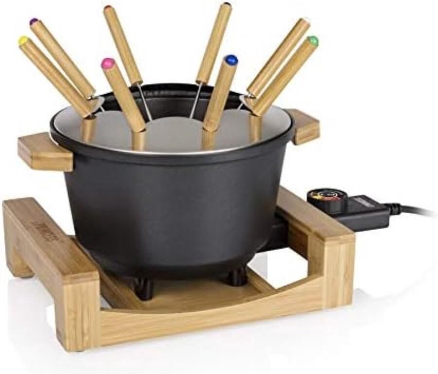 Kaasfondue Set Kaasfondue Pan Kaasfondue Pan Aardewerk 1 5L Zwart
