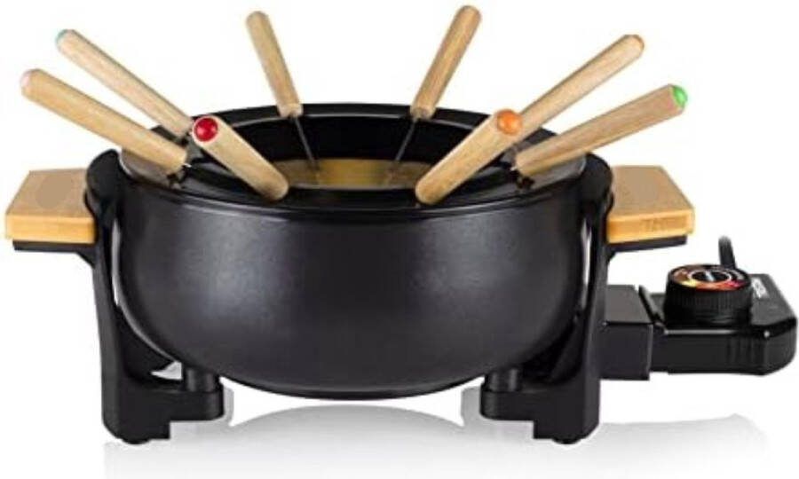 Kaasfondue Set Kaasfondue Pan Kaasfondue Pan Aardewerk Bamboo 1 5L voor 8 personen