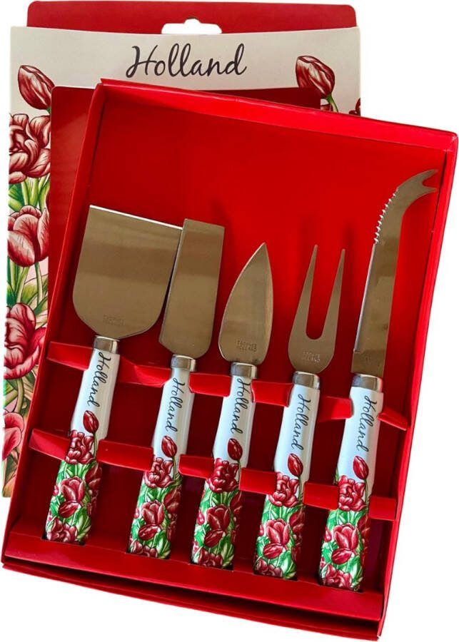 Kaasmesjes set van 5 kaasmessen Hollands kaasmes Hollandse cadeautjes souvenirs Nederland