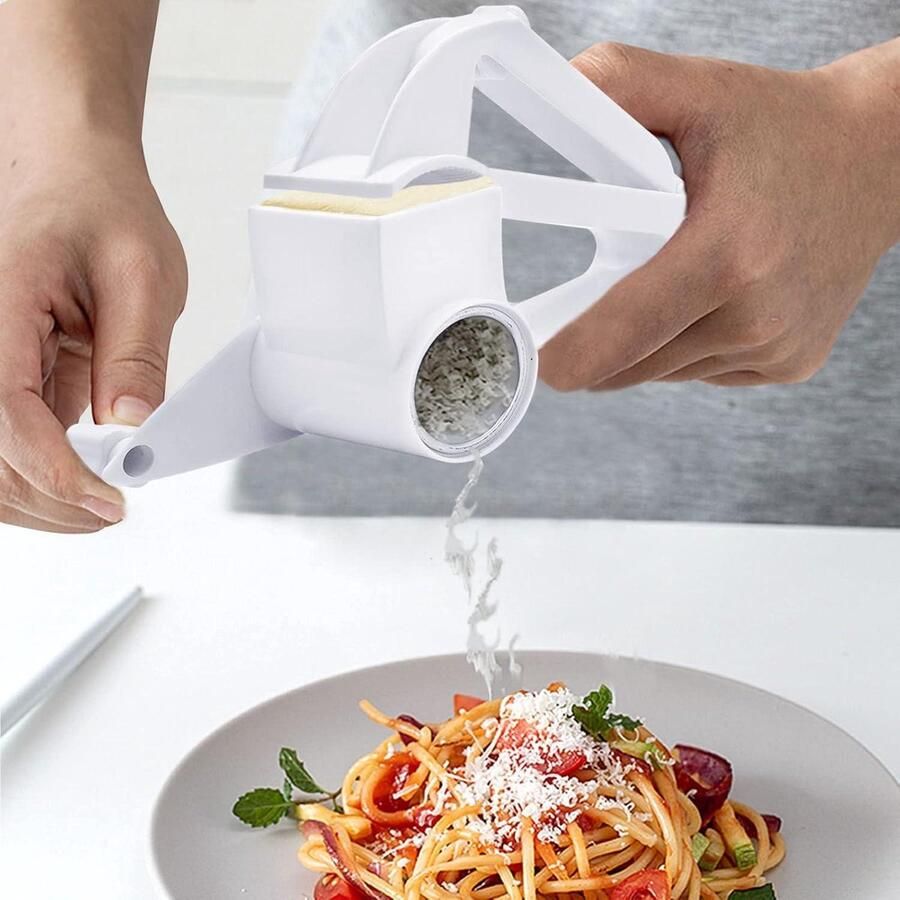 Kaasrasp Keuken Rasp met 3 Trommelmessen Handbediende Mechanische Rasp kaasmolen
