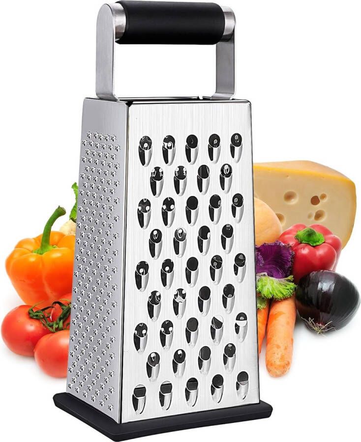 Kaasrasp roestvrij staal groenteschaaf rasp voor groenten 4-zijdige vierkante rasp & keukenrasp praktische gadgets voor de keuken