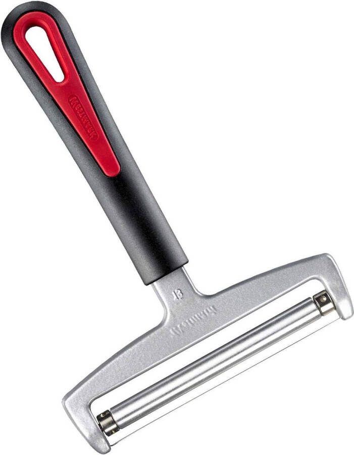 Kaasschaaf jonge kaas met rol en snijdraad variabele dikte breed roestvrij staal-aluminium-kunststof Rollschnitt Gallant zwart-rood 29272260 Kaasschaaf jonge kaas
