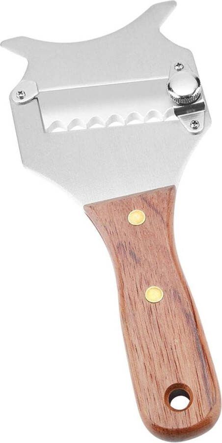 Kaasschaaf jonge kaas Truffelschaaf Chocoladescheerapparaat Roestvrijstalen Parmezaanse Kaasscheerapparaat met Ophanggat Houten Handvat Chocoladekrultang voor Thuiskeuken Restaurantgadget Kaasschaaf jonge kaas