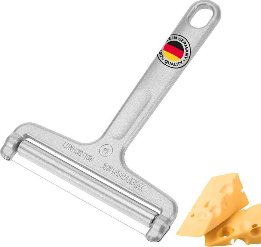 Kaasschaaf met rol en snijdraad roestvrijstaal aluminium Rollschnitt zilver 71002270