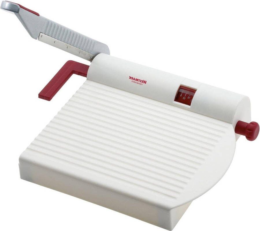 Kaassnijder variabele snijdikte roestvrij staal-aluminium Westmark Fromarex wit-rood-zilver 70002260