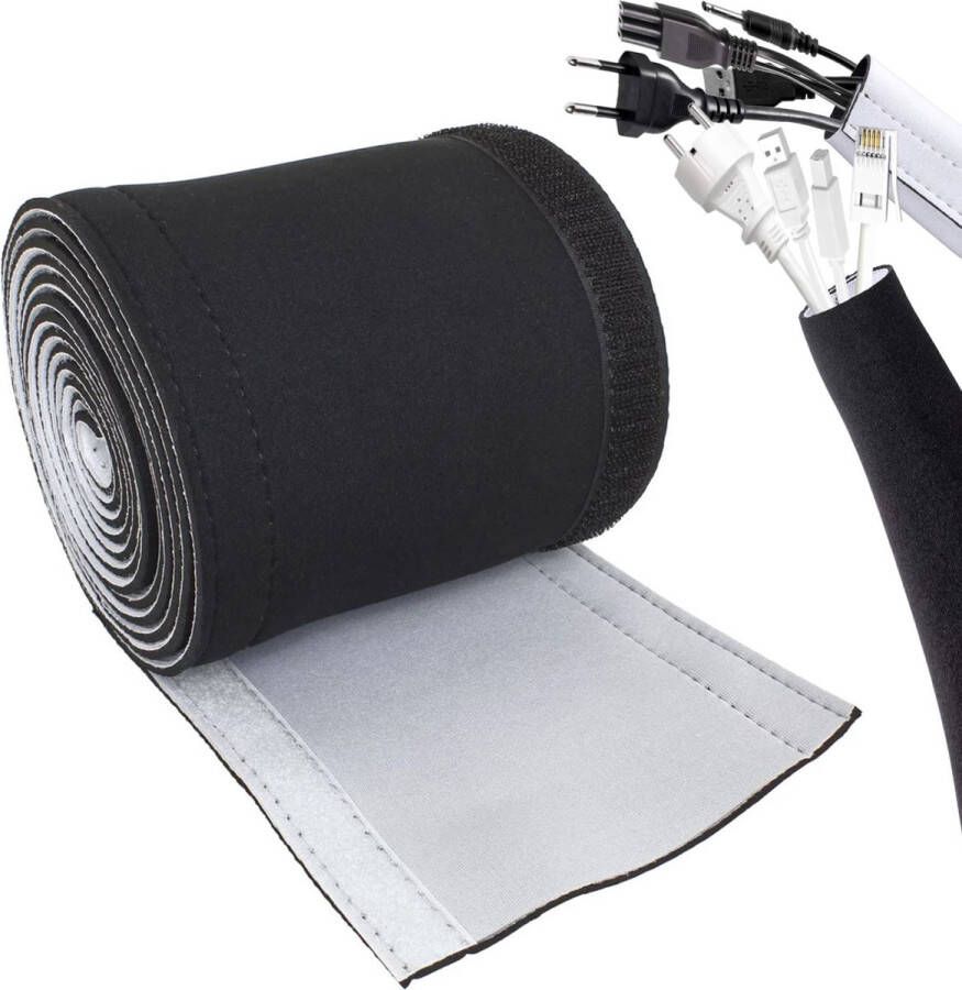 Kabel Organiser Kabel management Cable Management 300cm x 13.5cm Kabel management Klittenband Kabel Organiser Set Thuis & Kantoor Kabelgoot Kabelhoes Kabelhouder Kabelsok voor thuis kantoor accessoires