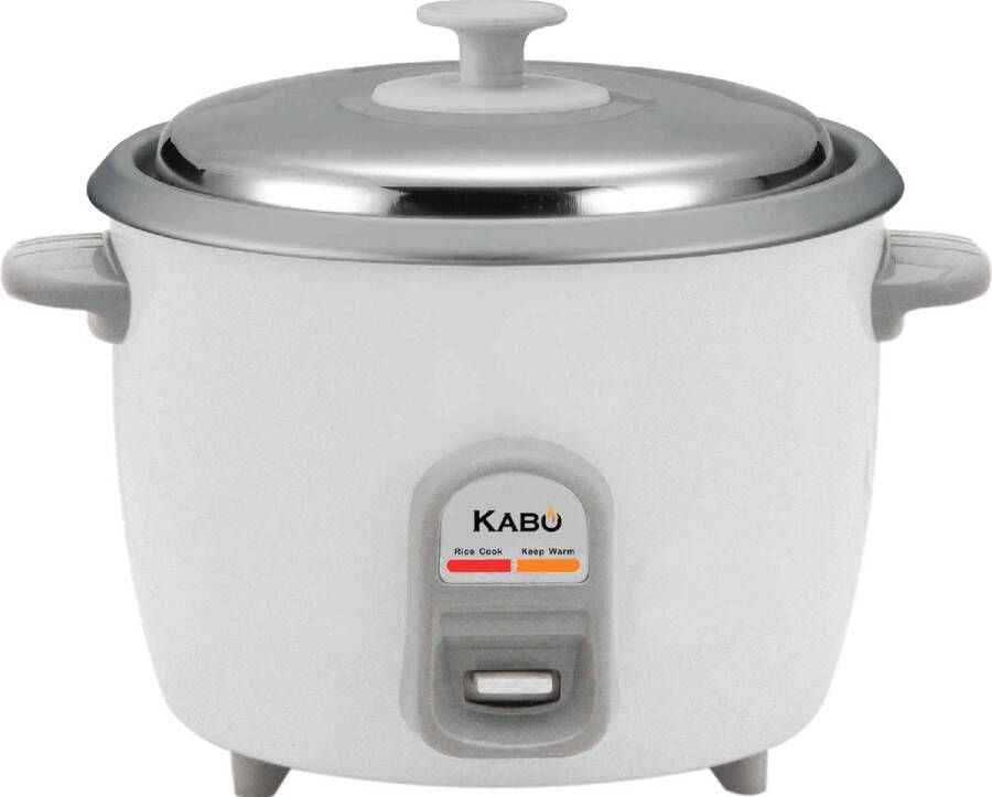 KABO Rijstkoker 1.0L- YD810D-Warmhoudfunctie-Met stoommandje lepel en maatbeker-Wit