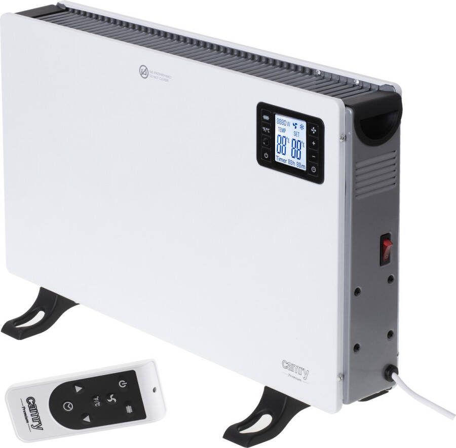 Kachel Convectorkachel Elektrisch 2000W LCD-scherm Turbo-functie Timer – Oververhittingsbeveiliging Afstandsbediening