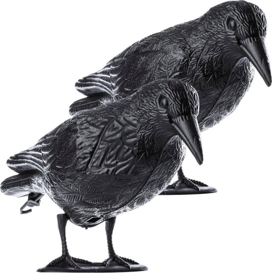 Kadax Duivenafweer en duivenverschrikker raaf van kunststof vogelafweer natuurlijke ongediertebestrijding bescherming tegen vervelende vogels HTML-Content nodig Vogelafweer