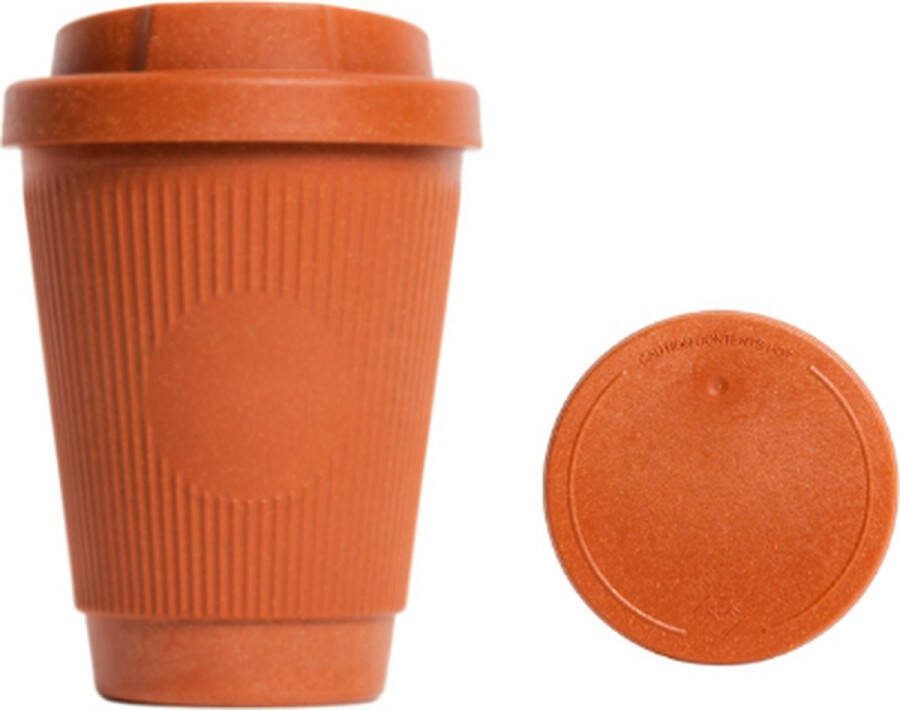 Kaffeeform Essential Herbruikbare Koffiebeker met Afgesloten Cap Cayenne Lichtgewicht & Robuust Warmhoudfunctie Plasticvrij