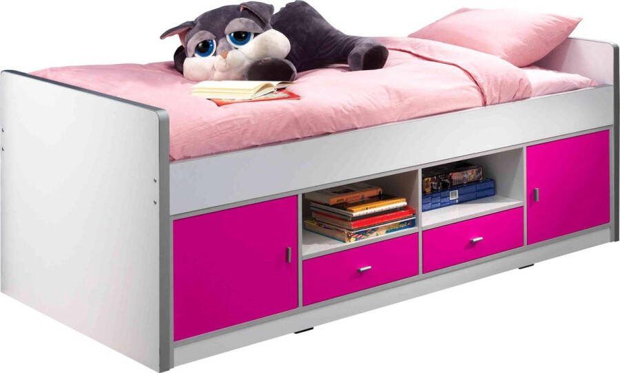 Kajuitbed Evi Fuchsia Hoogte 77 cm
