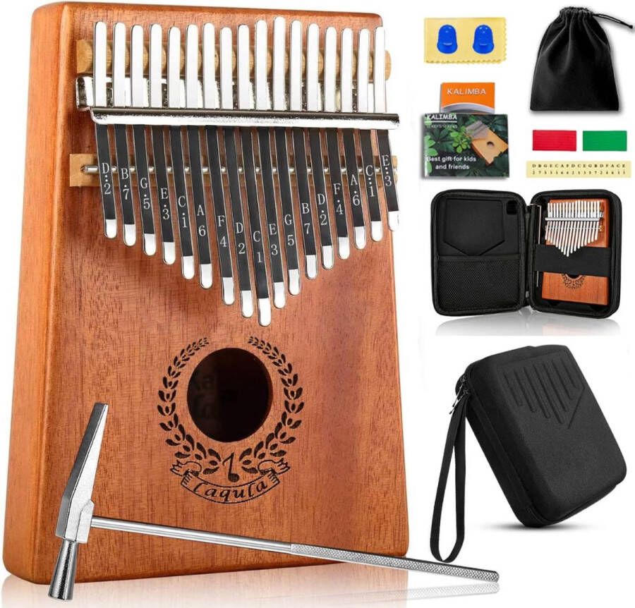 Kalimba 17 tonen kalimba muziekinstrument duimpiano kalimba 17 tonen Met Beschermhoes Draagbaar