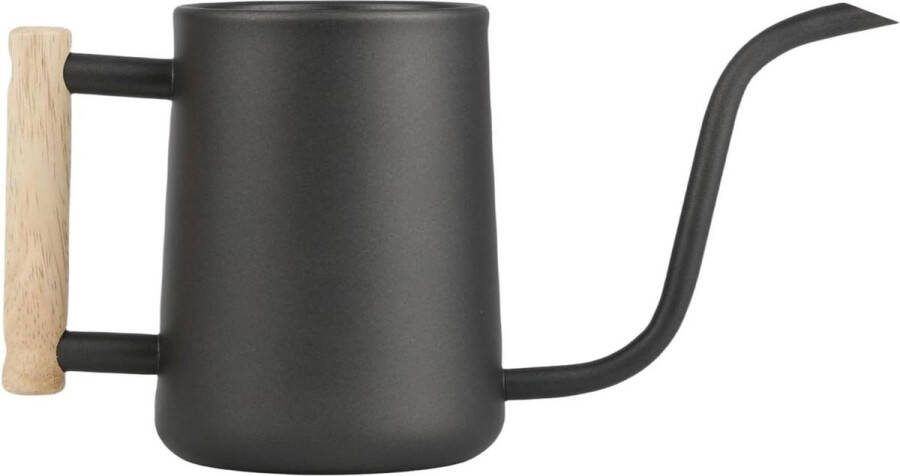 Kamerplanten gieter 1 liter klein roestvrij staal comfortabel houten handvat lange dunne schenktuit indoor gieter voor kamerplanten vetplanten bonsai potplant