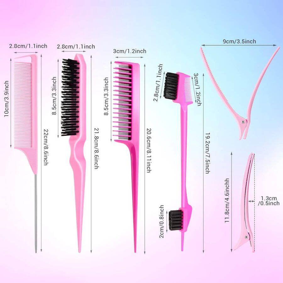 Kammen set -Professionele stylingkammenset 8 stuks
