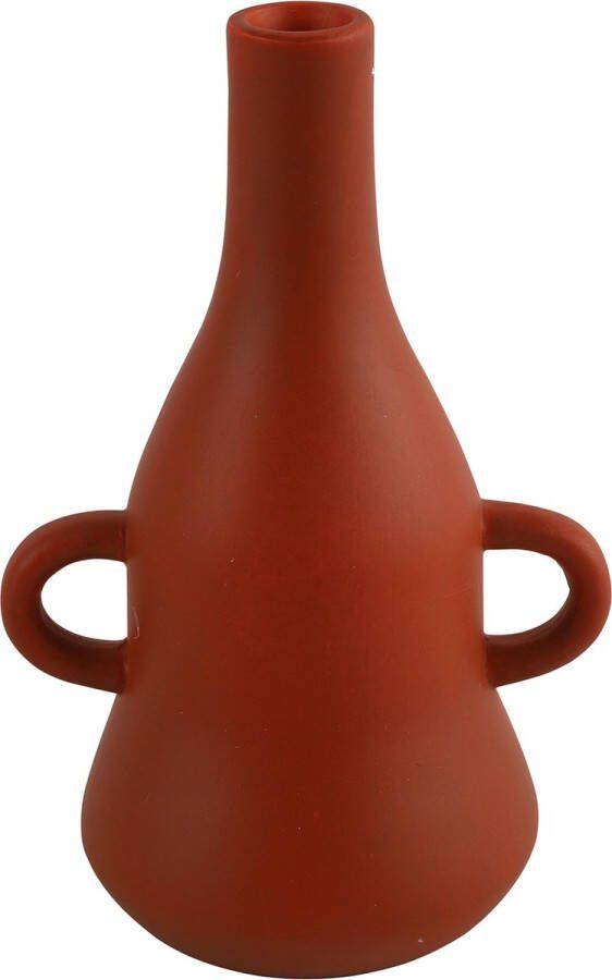 Coppens Kandelaar fles m 2xoor Piper red-L12B15 5H23CM