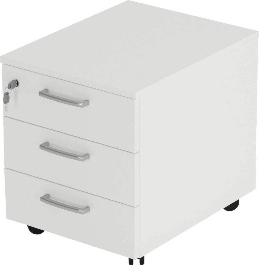 Kantoor ladekast op wielen drie lades L 42 x D 56 x H 51 cm Ladeblok