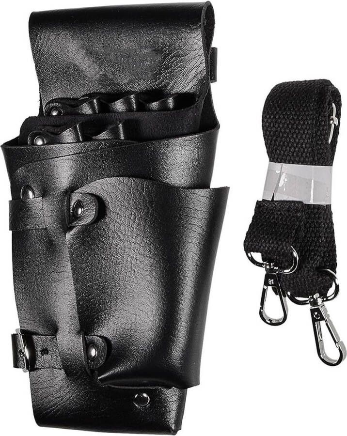 Kapper Barbers Make-up Artists Holster Kapperstas Haaraccessoire Praktisch Professioneel Kapperstasje Scharenholster PU leer Haaraccessoire Met schouderband
