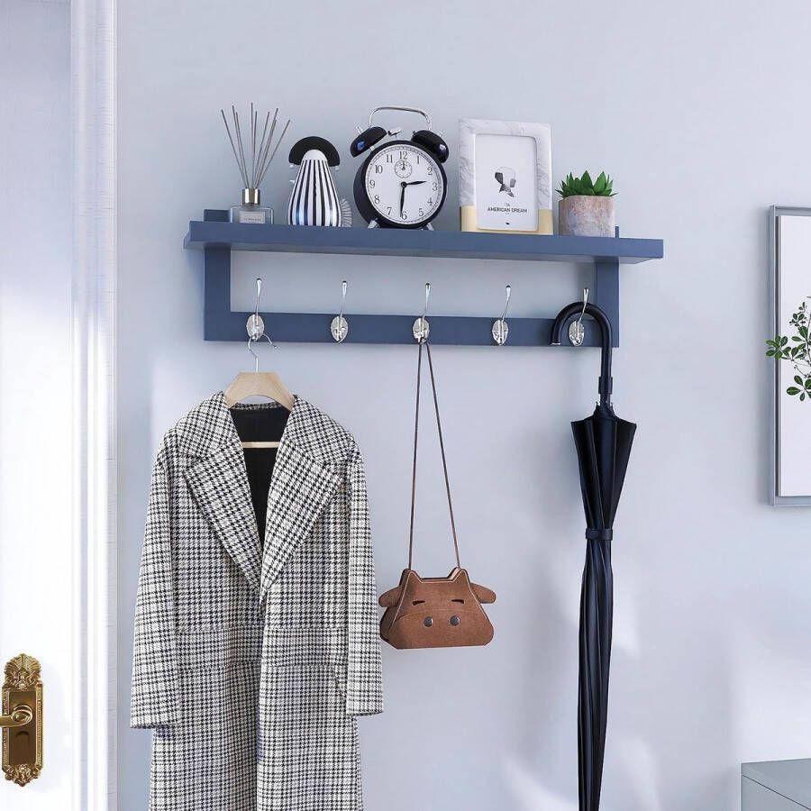 Kapstok mobiel Kledingrek voor kleding jassen hoeden tassen Coat Rack Wall Coat Rack 29.2 Inch