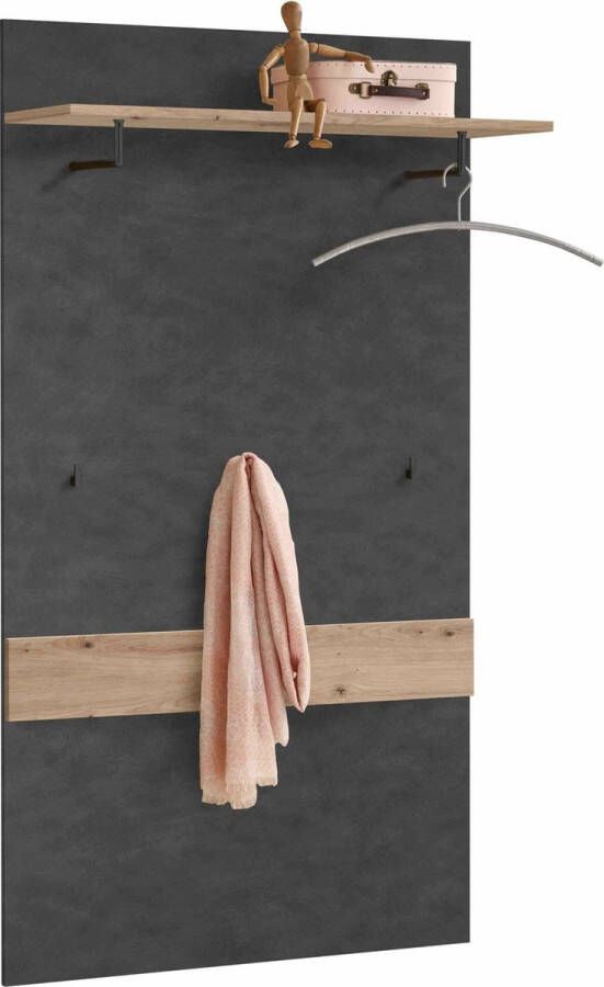 Kapstokpaneel Hermes Artisan Eiken Matera 3 haken Breedte 80 cm Diepte 27 cm Hoogte 144.5 cm