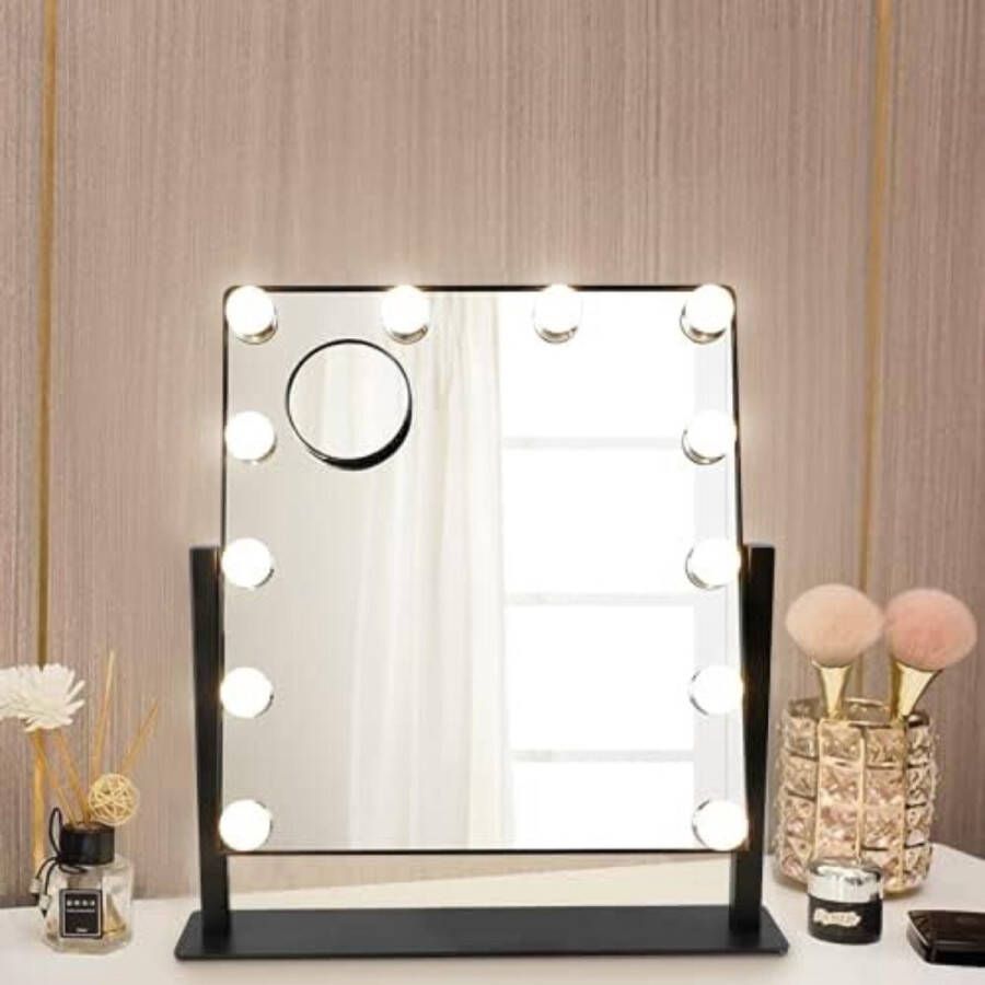 Kaptafel Hollywood Make up Tafel met Spiegel en Lampen Visagie Spiegel Visagie Spiegel met Verlichting