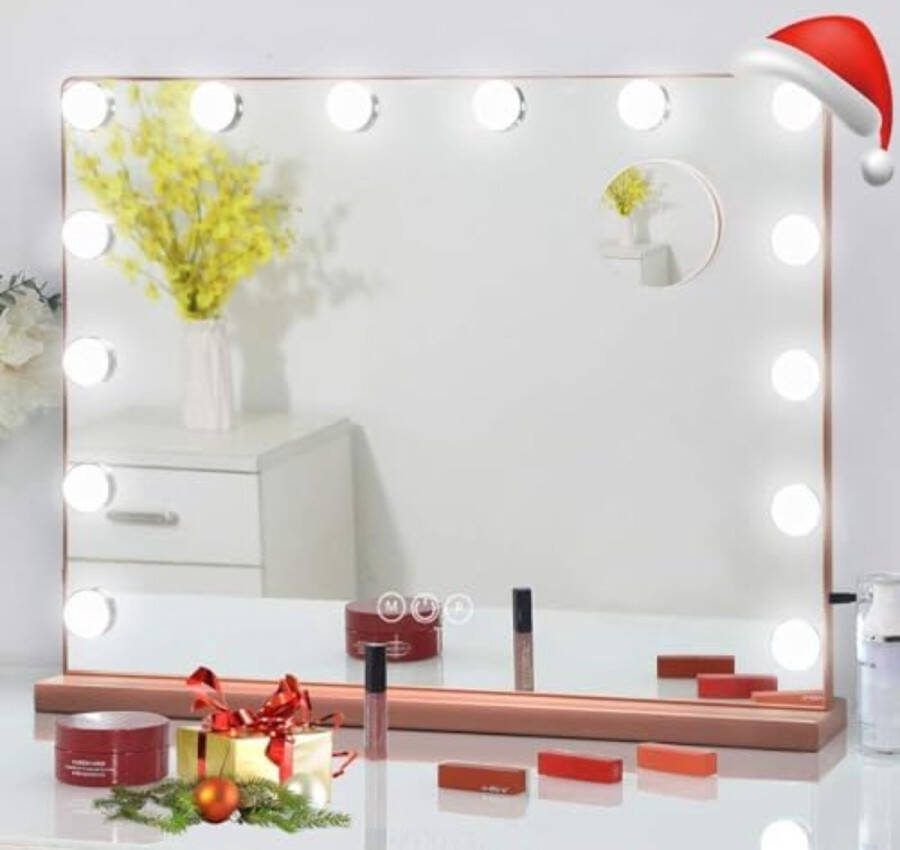 Kaptafel Hollywood Make up Tafel met Spiegel en Lampen Visagie Spiegel Visagie Spiegel met Verlichting