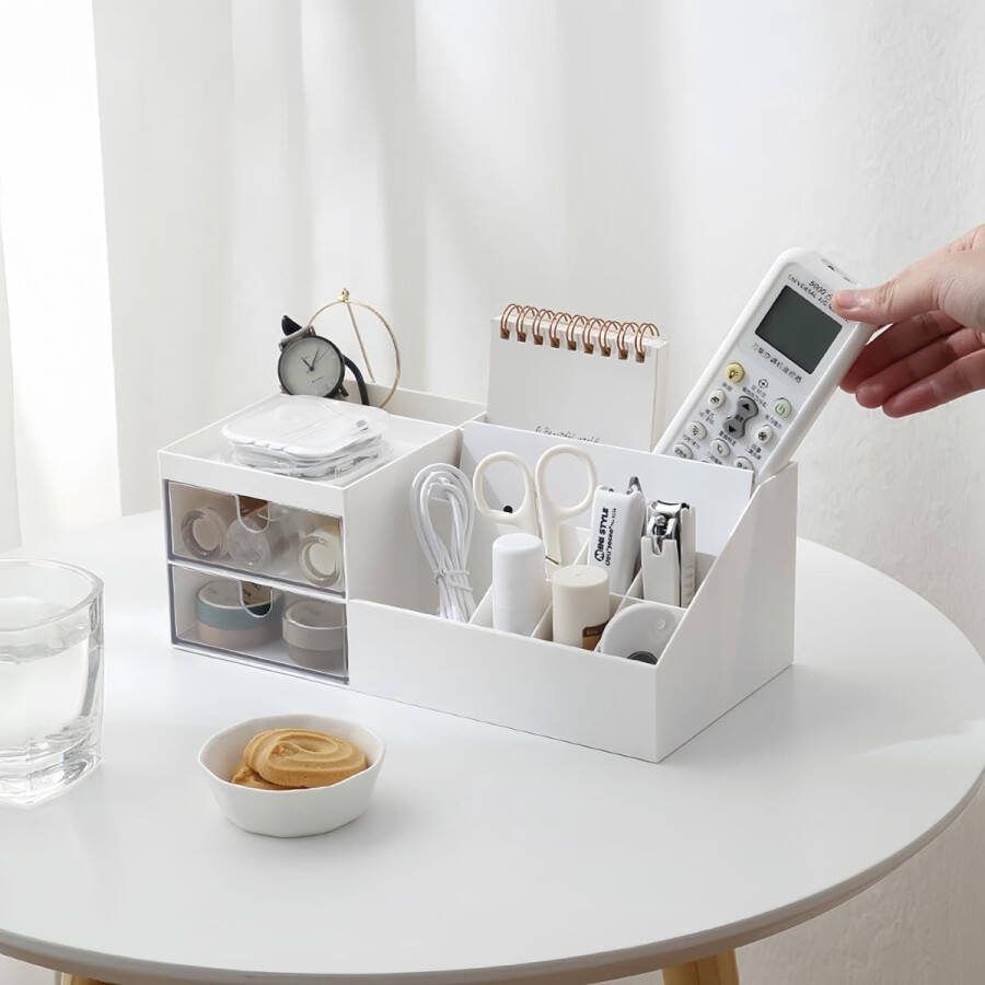Kaptafel-organizer make-up-organizer huidverzorging-organizer met grote capaciteit voor lippenstift sieraden nagelverzorging huidverzorging-organizer voor wastafels wit