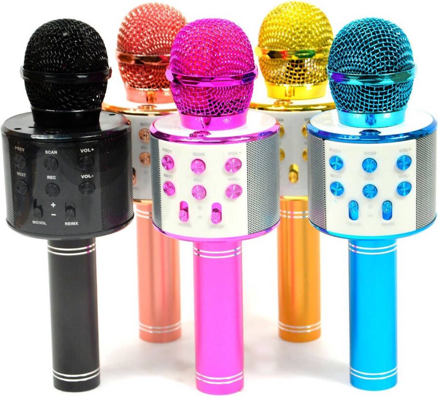 KARAOKE MICROPHONE WIRELESS BLUETOOTH SPEAKER PINK