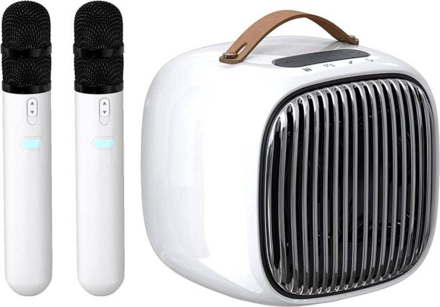 Karaoke set 30W Bluetooth karaoke machine draagbaar karaoke set met 2 microfoon luidspreker mobiele telefoonhouder USB TF-kaart AUX-in voor thuisfeest bruiloft kerk picknick outdoor