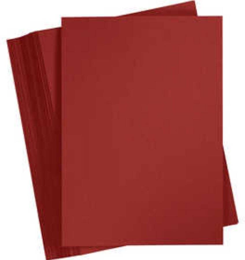 Karton Hobbykarton Rood Bordeaux Rood DIY Knutselen A4 21x29 7cm 180 grams 100 vellen