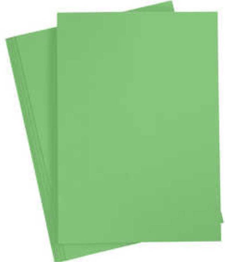Creativ company Karton Hobbykarton Groen Gras Groen DIY Knutselen A4 21x29 7cm 180 grams Creotime 20 vellen