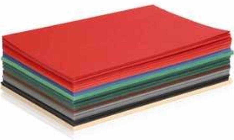 Creotime Karton Hobbykarton Kerstkarton 10 Verschillende Donkere Kleuren DIY Kaarten Maken Knutselen A5 14 8x21cm 180 grams 300 vellen