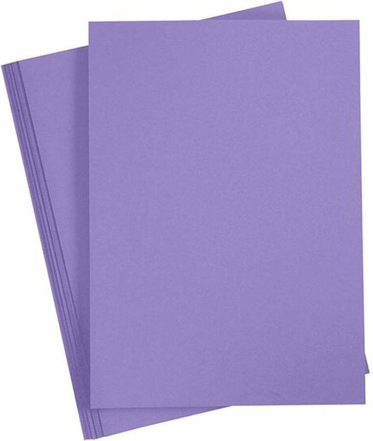 Karton Hobbykarton Paars DIY Knutselen A4 21x29 7cm 180 grams 20 vellen