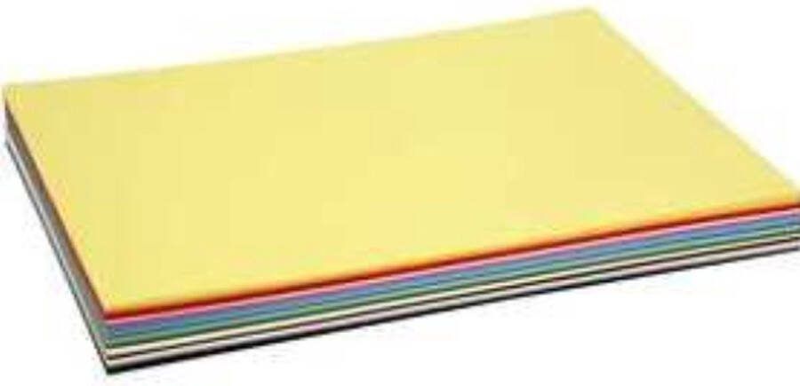 Creotime Karton Hobbykarton 20 Verschillende Kleuren DIY Knutselen A2 42x60cm 180 grams 20 vellen