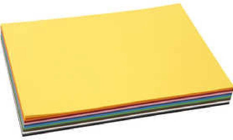 Creotime Karton Hobbykarton 12 Verschillende Kleuren DIY Kaarten Maken Knutselen A4 21x29 7cm 180 grams 12x10 vellen