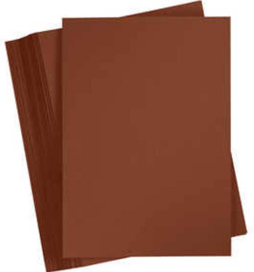 Creativ company Karton Hobbykarton Bruin Koffiebruin DIY Knutselen A4 21x29 7cm 180 grams Creotime 100 vellen