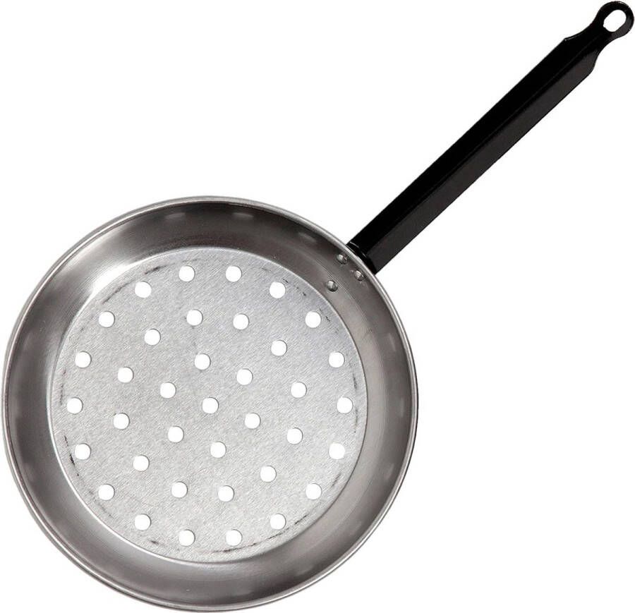 Kastanjepan grillpan 28 cm grijs