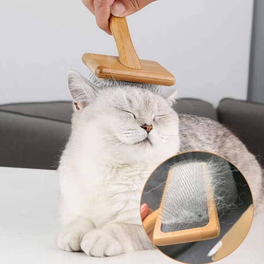 Kat Grooming Borstel Hond Slicker Borstel Huisdier Reinigingsvergieten Borstel Massage Kammen voor katten en honden met kort Medium & Lang Haar