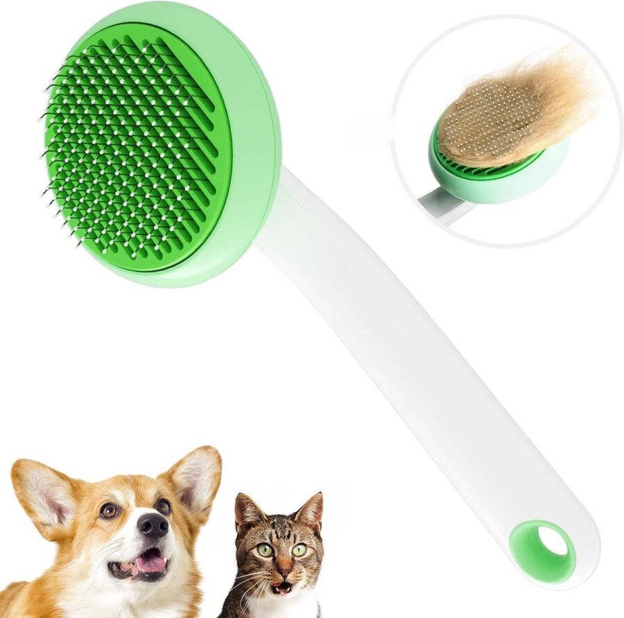 Kat Grooming Borstel Hond Slicker Borstel Huisdier Reinigingsvergieten Borstel Massage Kammen voor katten en honden met kort Medium & Lang Haar