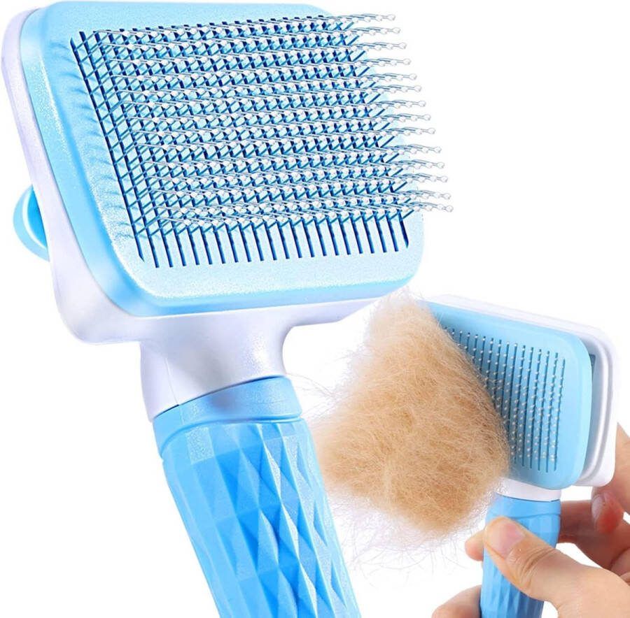 Kat Grooming Borstel Hond Slicker Borstel Huisdier Reinigingsvergieten Borstel Massage Kammen voor katten en honden met kort Medium & Lang Haar