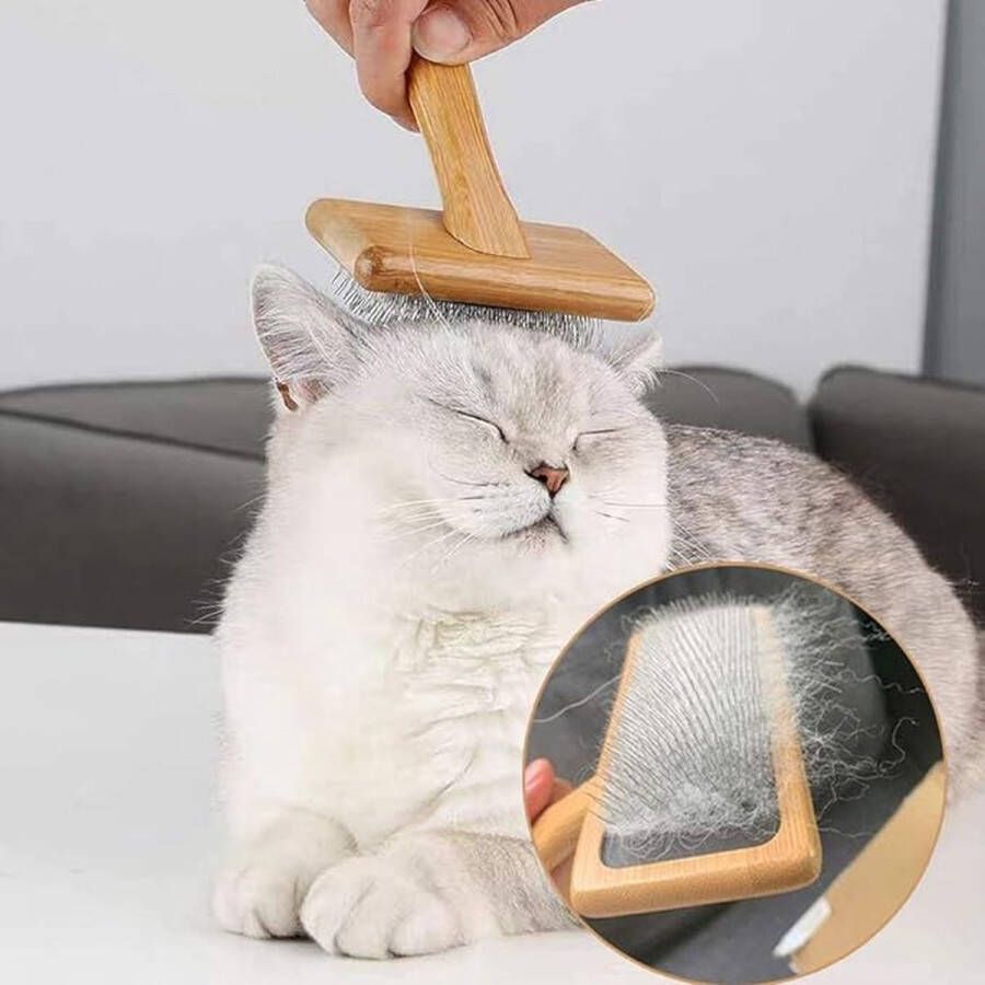 Kat Grooming Borstel Hond Slicker Borstel Huisdier Reinigingsvergieten Borstel Massage Kammen voor katten en honden met kort Medium & Lang Haar