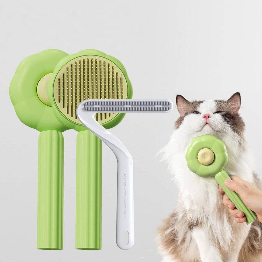 Kat Grooming Borstel Hond Slicker Borstel Huisdier Reinigingsvergieten Borstel Massage Kammen voor katten en honden met kort Medium & Lang Haar