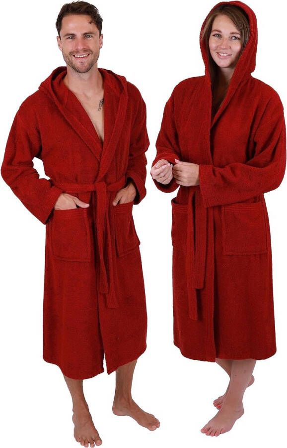 Katoenen badjas met capuchon voor mannen en vrouwen sauna badjas lange badjas sauna gewaad