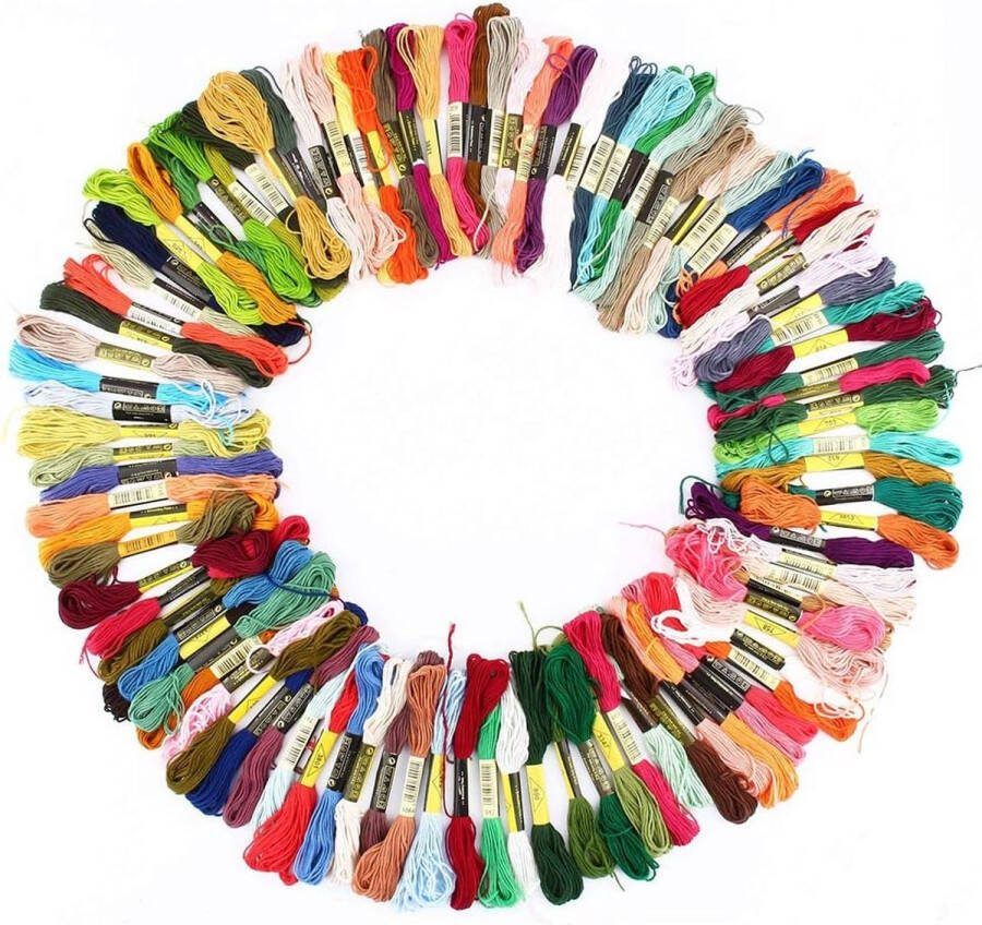 Katoenen borduurgaren Stitch Threads vriendschapsarmband draden met 100 strengen 8 meter 6 takken